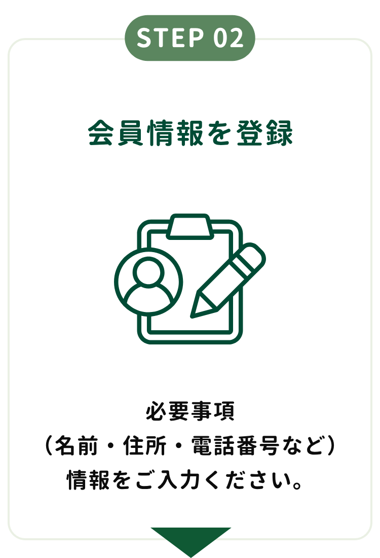 登録方法STEP2
