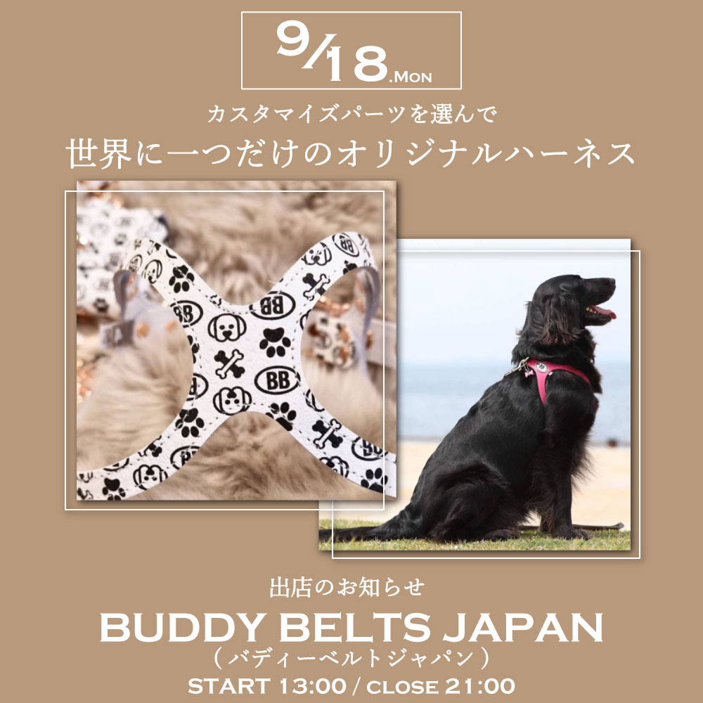 BUDDY BELTS JAPAN(バディーベルトジャパン)出店のお知らせ